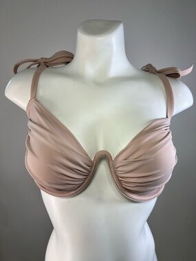 Shade & Shore Blush Tie-Shoulder Underwire Bikini Top 36DD
